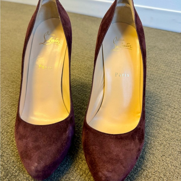 Christian Louboutin Purple Suede Heels - Picture 4 of 11